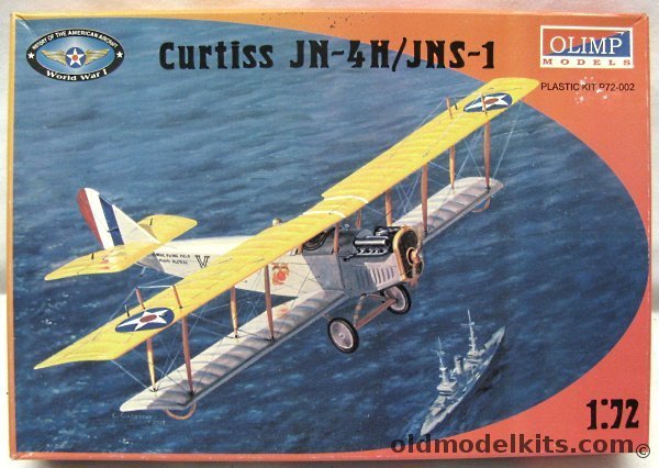 Olimp 1/72 Curtiss JN-4H / JNS-1 WWI Training Fighter - JN-4H US Navy Miami FL 1922 or JNS-1 USAAC 1927, P72-002 plastic model kit